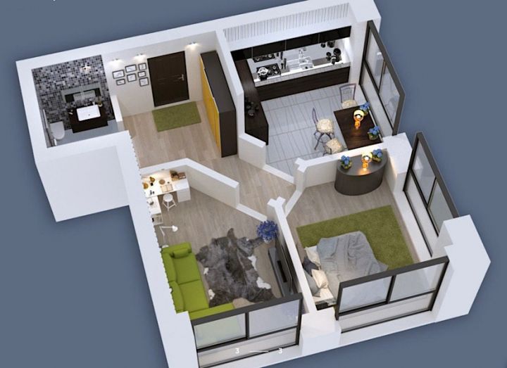 Идеи планировок и дизайна 3-х комнатной квартиры
