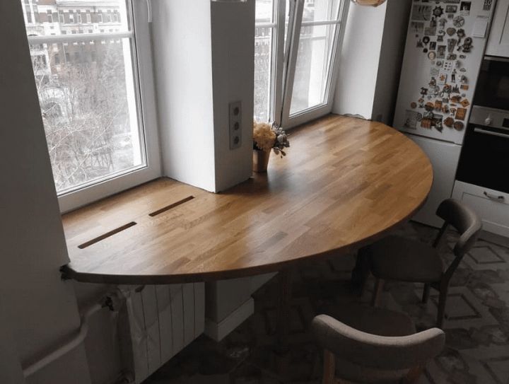 Подоконник-столешница в комнате: как создать функциональный уголок в квартире