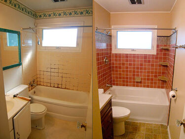 Ремонт небольшой ванной, Реконструкция ванной, Декор раковины в ванной
