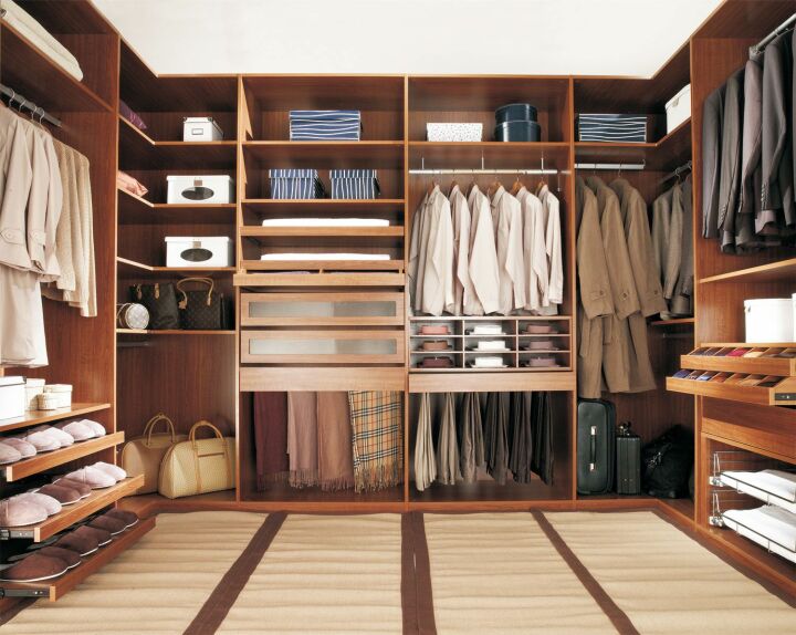 Угловая гардеробная: шкафы в интерьере комнаты, фотографии дизайна