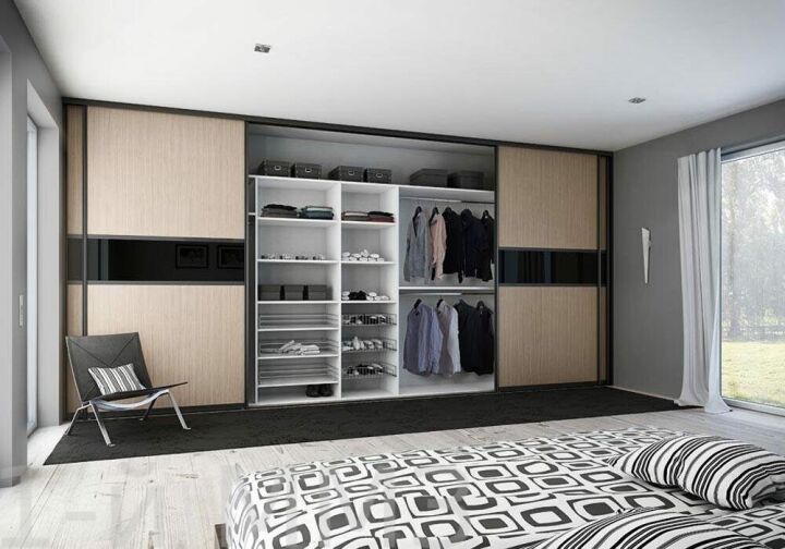 Как выбрать встроенный шкаф купе в спальню: 58 фото, дизайн внутри с размерами