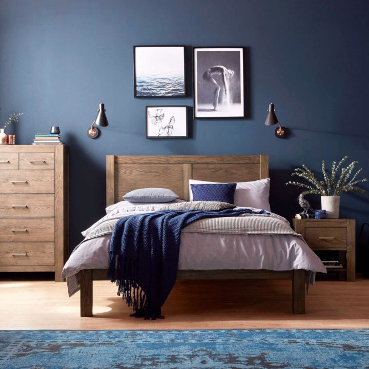 Голубая спальня: дизайн интерьера спальни в голубых тонах, 30+ фото