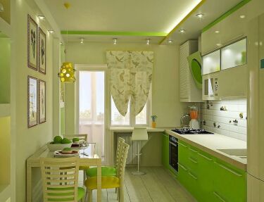 Дизайн кухни в салатовом цвете: правила сочетания