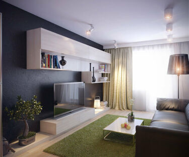 Дизайн комнаты маленькой жилой комнаты