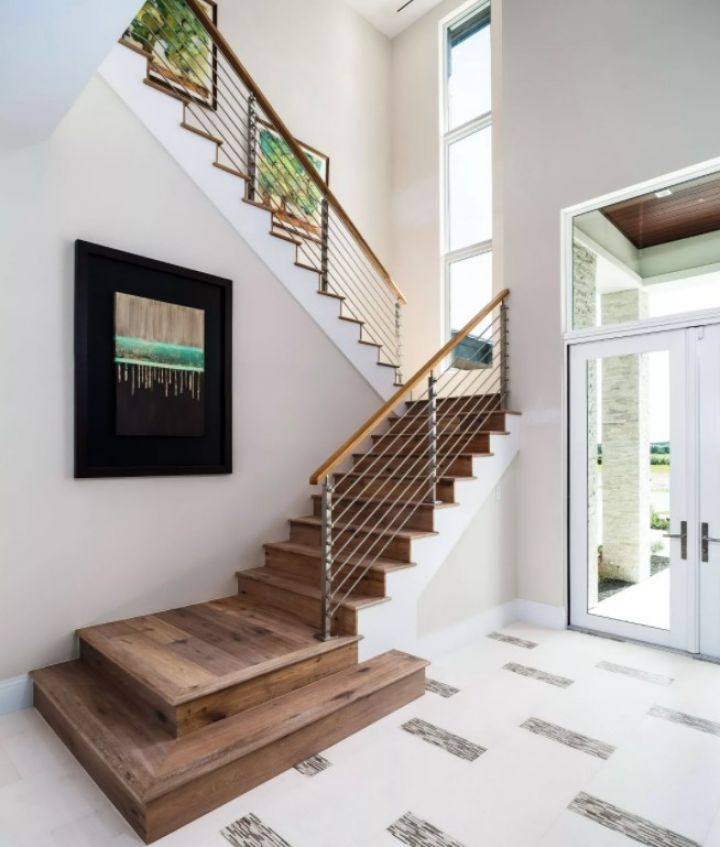 Дизайн лестницы в частном доме. 40+ фото парадных лестниц