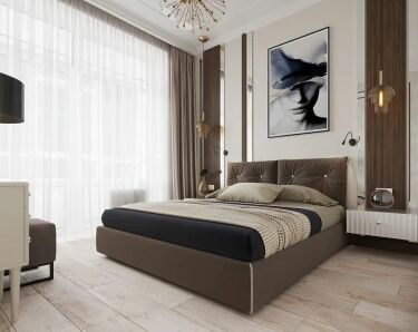 Черно белые спальни стиль и дизайн