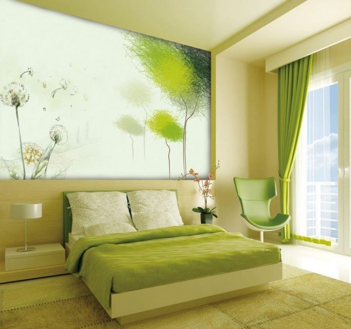 Зеленая спальня: ТОП-100 фото идеально сочетания зеленного цвета в спальне