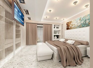 Красивый дизайн спальни в современном стиле (59 фото)