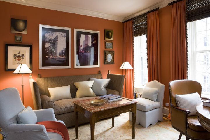 Терракотовый цвет в интерьере: сочетания на стенах и в мебели, 50 реальных  фото