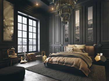 Чёрная спальня – особенности дизайна