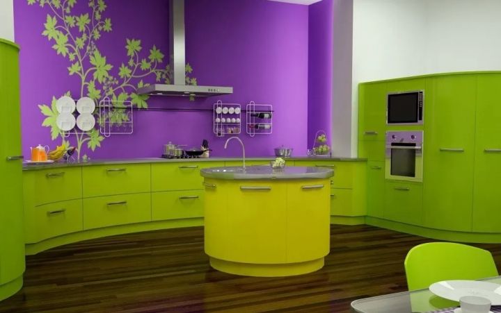 Яркая кухня: особенности дизайна и выбор цветов