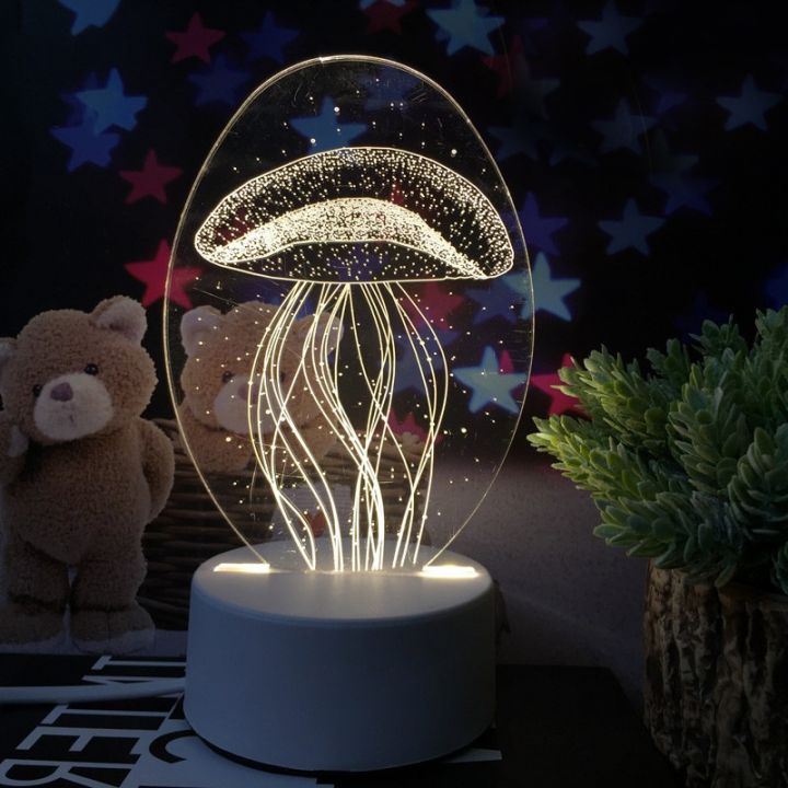 Ночник 3D-лампа Art-lamps Медуза