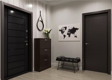 Дизайн коридора пол коричневый