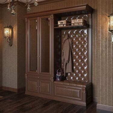 Дизайн коридора пол коричневый