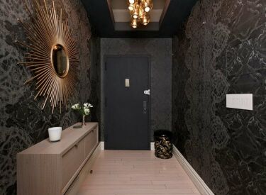 Дизайн коридора пол коричневый