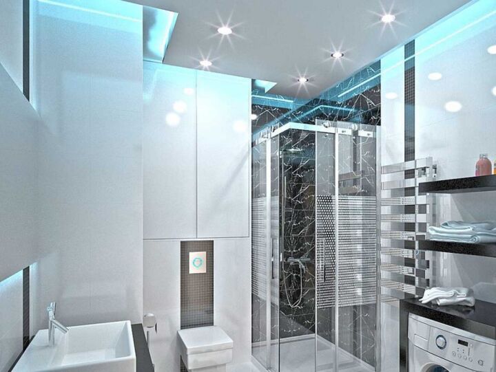 Дизайн ванной комнаты в стиле хай-тек. Важные нюансы