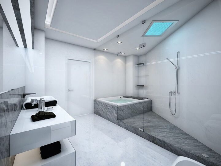 Ванная комната в стиле хай-тек | Интернет-магазин сантехники «Кристалл»