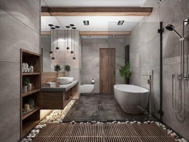 Фото дизайна туалета в стиле лофт