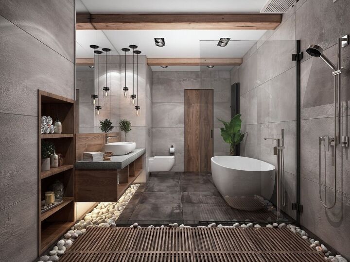 Интерьер ванной в стиле минимализм – фото идеи