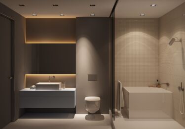 Ванная комната в стиле минимализм: дизайн, 35+ фото