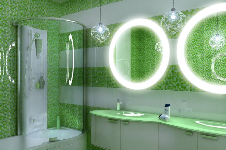 Зеленая ванная комната: впустите свежесть в интерьер