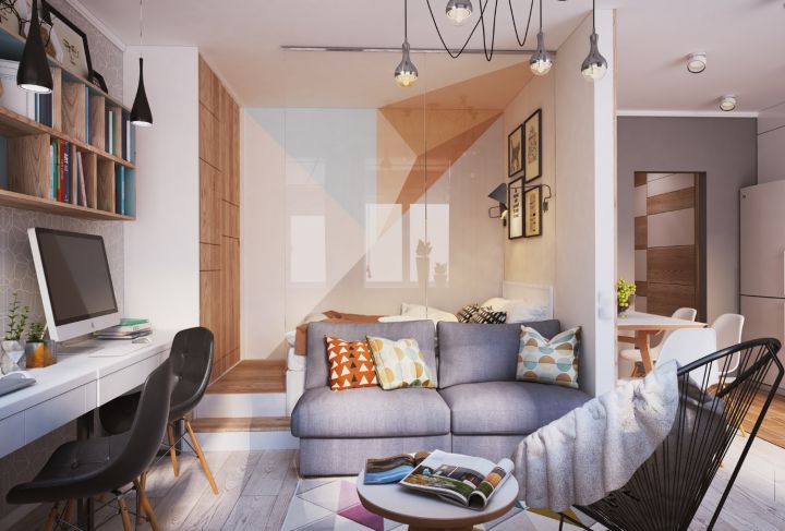 4 варианта перепланировки однокомнатной квартиры в ЖК Terracotta - 3m2