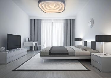 Спальня в серо-фиолетовых тонах: идеи для дизайна интерьера