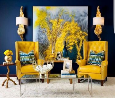 Яркий дизайн гостиной