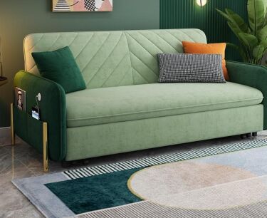 Зеленый диван в гостиной — как вписать в интерьер? 5 идей