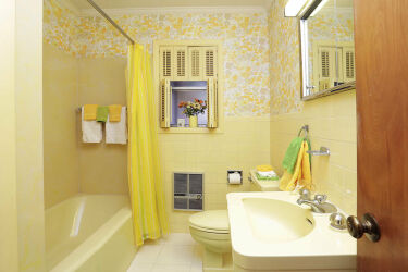 Желтая ванная (65 фото)