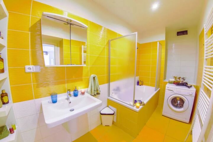 Сочетание желтого и бежевого в ванной (67 фото) - красивые картинки и HD фото