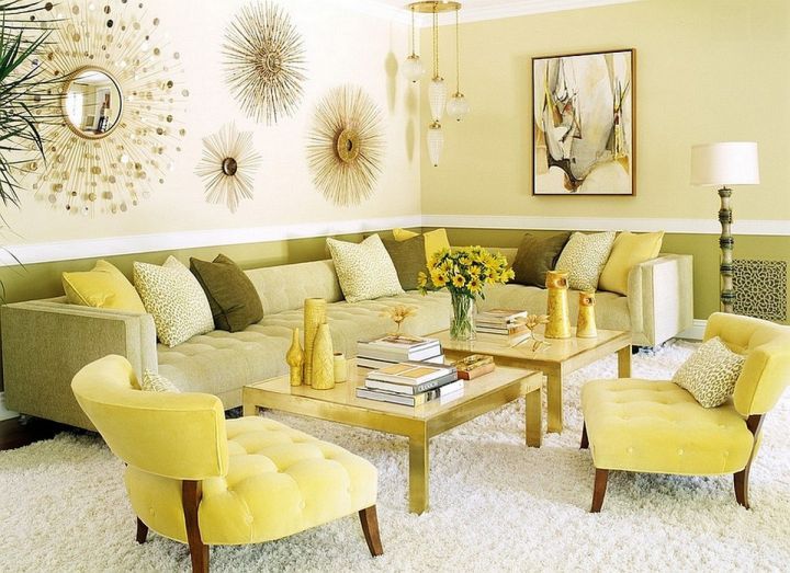 Желтый цвет в дизайне интерьера квартиры