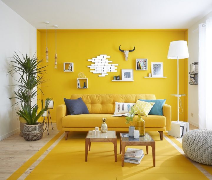 Желтый цвет в интерьере (сочетание, фото, примеры работ) - Арт Проект г. Москва