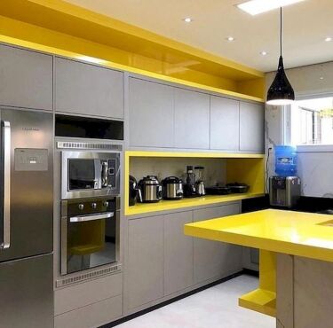 Желтый на кухне – цвет, создающий настроение