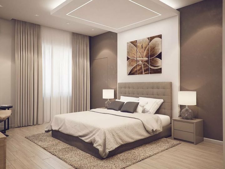 Бежевая спальня: интерьер и дизайн комнаты в бежевых тонах на фото