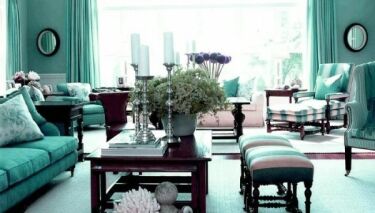 Яркий дизайн гостиной