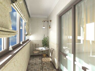 Дизайн кухни совмещенной с балконом
