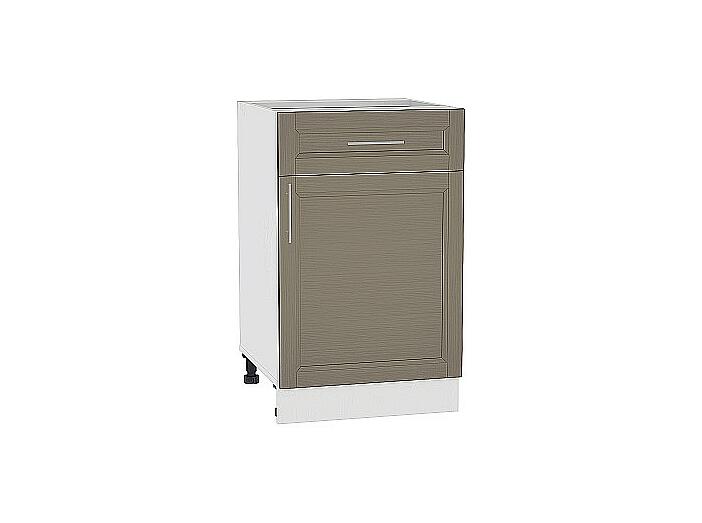 Шкаф нижний с 1-ой дверцей и ящиком Сканди Н 501 Cappuccino Wood-Белый