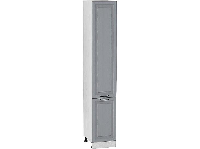 Шкаф пенал с 2-мя дверцами Ницца П 400Н (для верхних шкафов высотой 920) Дуб серый-Белый