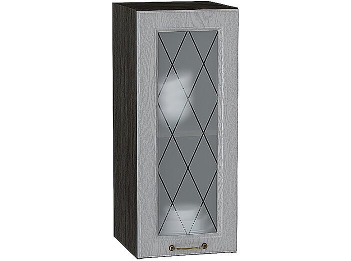 Шкаф верхний с 1-ой остекленной дверцей Ницца В 300 Дуб серый-Венге