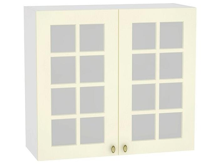 Шкаф верхний с 2-мя остекленными дверцами Прованс В 800 Ваниль-Белый