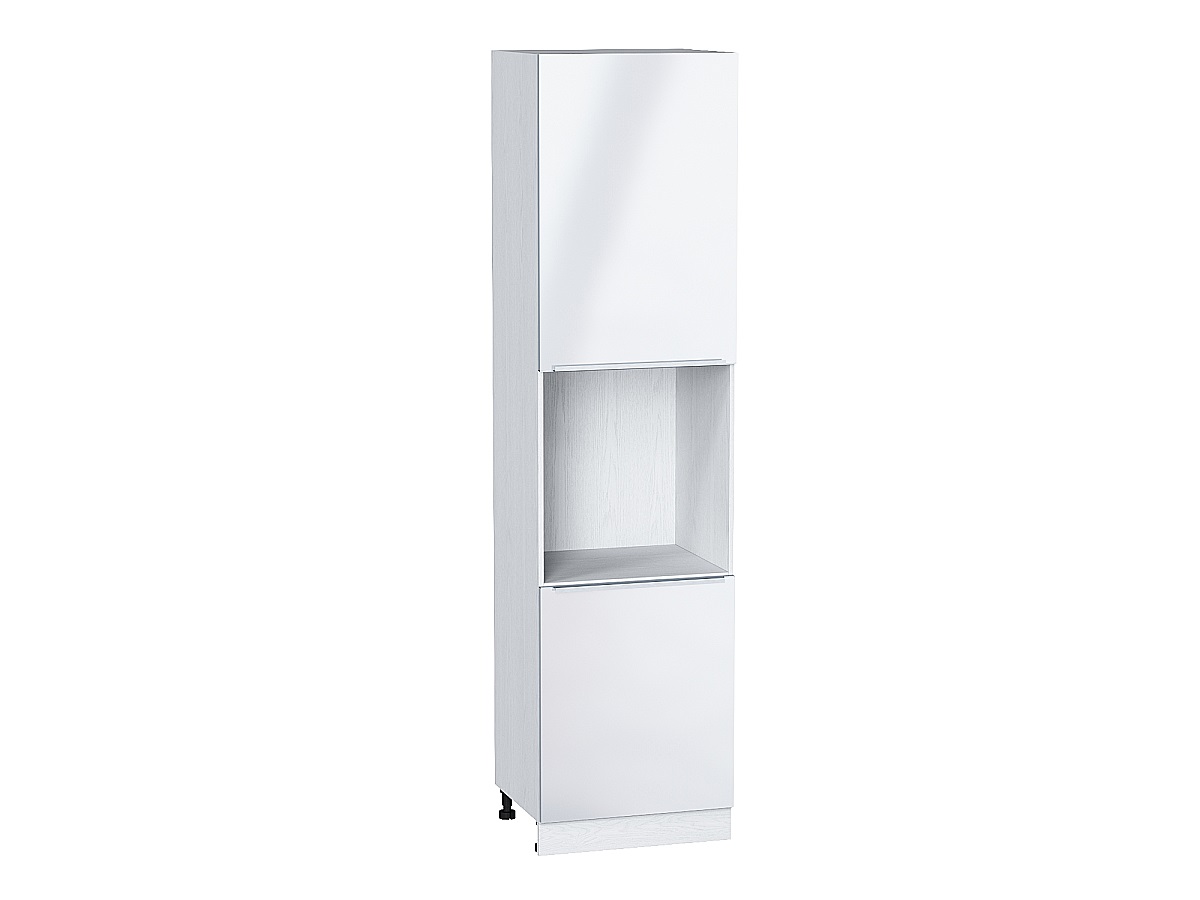 Шкаф пенал под бытовую технику с 2-мя дверцами Фьюжн П 600Н (для верхних шкафов высотой 920) Angel-Белый