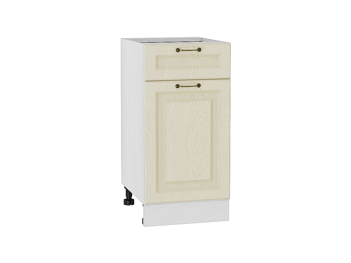 Шкаф нижний с 1-ой дверцей и ящиком Ницца Н 401 Дуб крем-Белый
